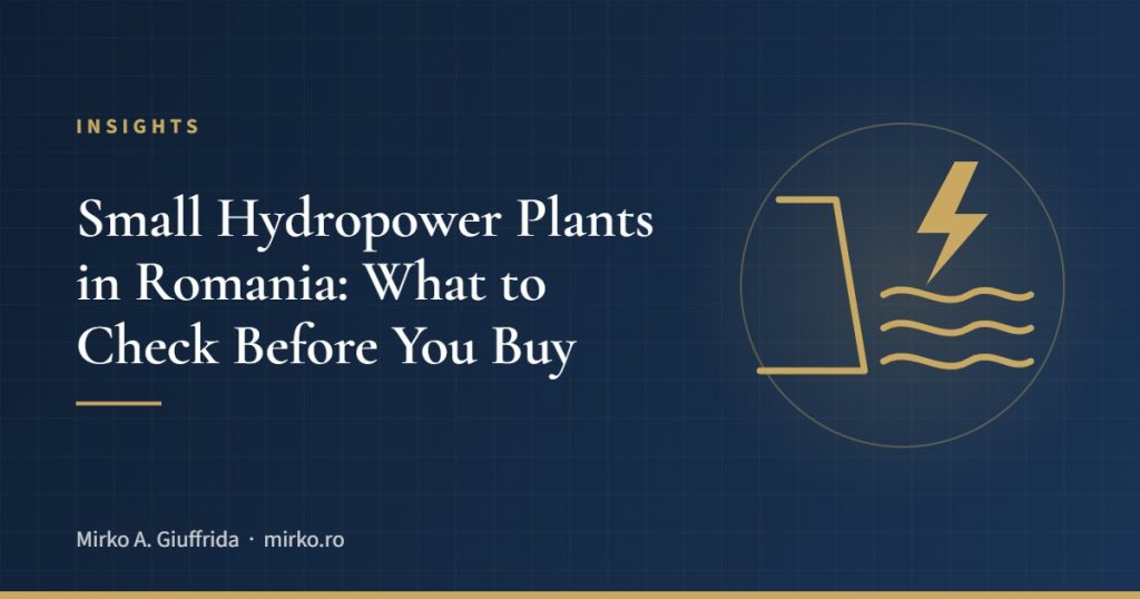 Small Hydropower Plants in Romania: What to Check Before You Buy